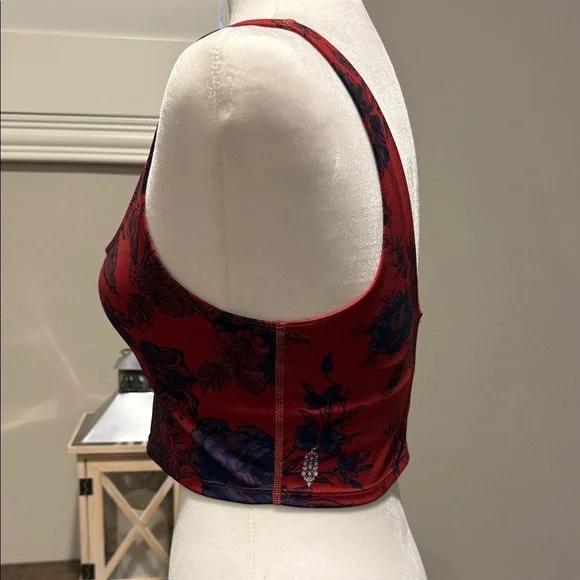 FP Movement by Free People Red and Black Floral Tank Top - Picture 3 of 5